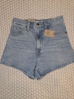 Levi's Light Blue High-Waist Denim Shorts